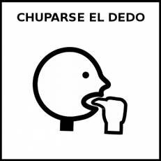 CHUPARSE EL DEDO - Pictograma (blanco y negro)