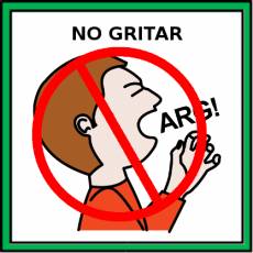NO GRITAR - Pictograma (color)