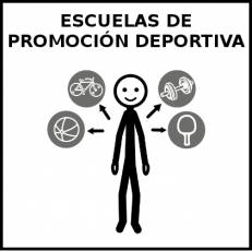 ESCUELAS DE PROMOCIÓN DEPORTIVA - Pictograma (blanco y negro)