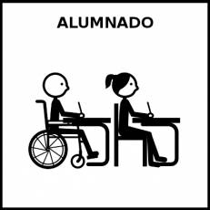 ALUMNADO - Pictograma (blanco y negro)