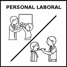PERSONAL LABORAL - Pictograma (blanco y negro)