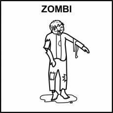 ZOMBI - Pictograma (blanco y negro)