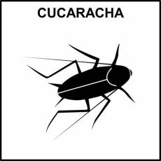 CUCARACHA - Pictograma (blanco y negro)