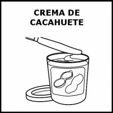 CREMA DE CACAHUETE - Pictograma (blanco y negro)