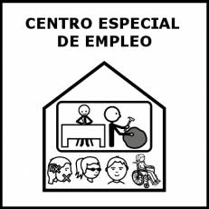 CENTRO ESPECIAL DE EMPLEO - Pictograma (blanco y negro)