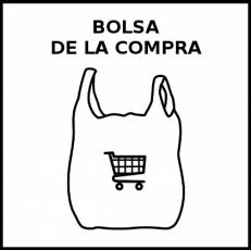 BOLSA DE LA COMPRA - Pictograma (blanco y negro)