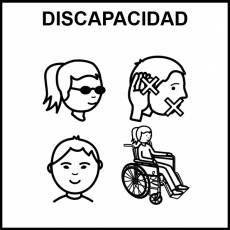 DISCAPACIDAD - Pictograma (blanco y negro)