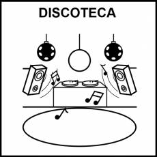 DISCOTECA - Pictograma (blanco y negro)