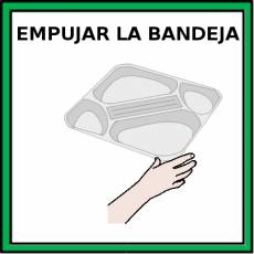 EMPUJAR LA BANDEJA - Pictograma (color)