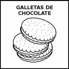 GALLETAS DE CHOCOLATE - Pictograma (blanco y negro)
