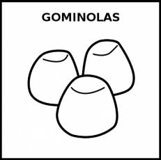 GOMINOLAS - Pictograma (blanco y negro)