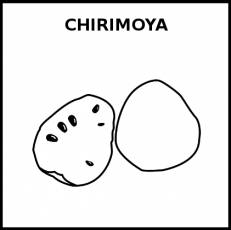CHIRIMOYA - Pictograma (blanco y negro)