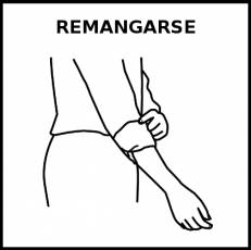 REMANGARSE - Pictograma (blanco y negro)