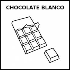 CHOCOLATE BLANCO - Pictograma (blanco y negro)