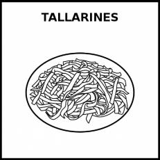 TALLARINES - Pictograma (blanco y negro)