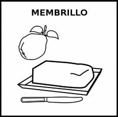 MEMBRILLO - Pictograma (blanco y negro)