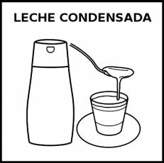 LECHE CONDENSADA - Pictograma (blanco y negro)