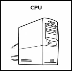CPU - Pictograma (blanco y negro)
