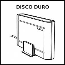 DISCO DURO - Pictograma (blanco y negro)