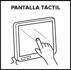 PANTALLA TÁCTIL - Pictograma (blanco y negro)