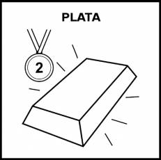PLATA - Pictograma (blanco y negro)