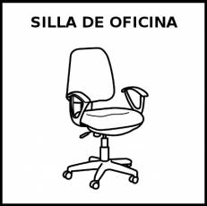 SILLA DE OFICINA - Pictograma (blanco y negro)