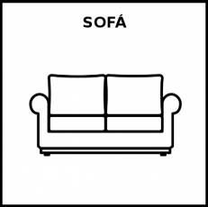 SOFÁ - Pictograma (blanco y negro)