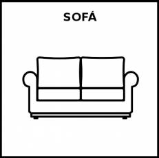 SOFÁ - Pictograma (blanco y negro)