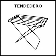 TENDEDERO - Pictograma (blanco y negro)