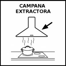 CAMPANA EXTRACTORA - Pictograma (blanco y negro)