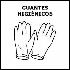 GUANTES HIGIÉNICOS - Pictograma (blanco y negro)