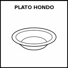 PLATO HONDO - Pictograma (blanco y negro)