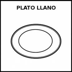 PLATO LLANO - Pictograma (blanco y negro)