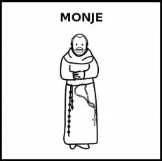 MONJE - Pictograma (blanco y negro)