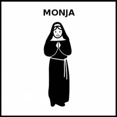 MONJA - Pictograma (blanco y negro)