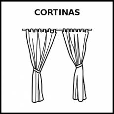 CORTINAS - Pictograma (blanco y negro)
