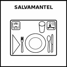 SALVAMANTEL - Pictograma (blanco y negro)