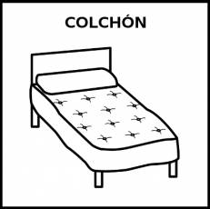 COLCHÓN - Pictograma (blanco y negro)