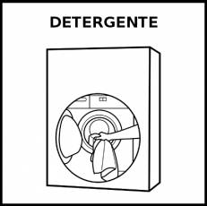 DETERGENTE (ROPA) - Pictograma (blanco y negro)