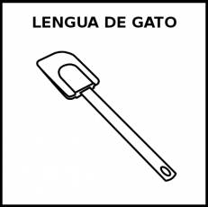 LENGUA DE GATO - Pictograma (blanco y negro)