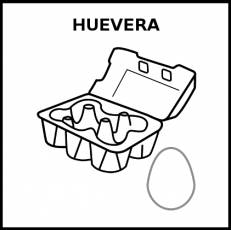 HUEVERA - Pictograma (blanco y negro)
