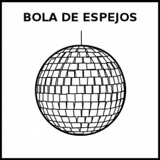 BOLA DE ESPEJOS - Pictograma (blanco y negro)