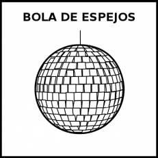 BOLA DE ESPEJOS - Pictograma (blanco y negro)