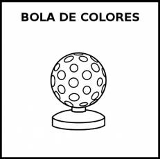 BOLA DE COLORES - Pictograma (blanco y negro)