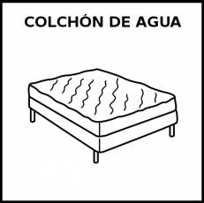 COLCHÓN DE AGUA - Pictograma (blanco y negro)