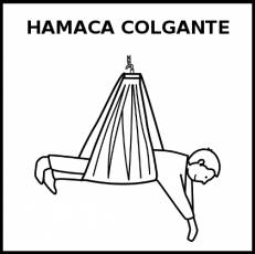 HAMACA COLGANTE - Pictograma (blanco y negro)