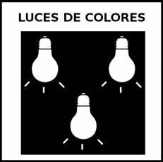 LUCES DE COLORES - Pictograma (blanco y negro)