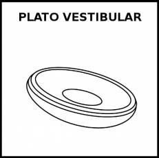 PLATO VESTIBULAR - Pictograma (blanco y negro)