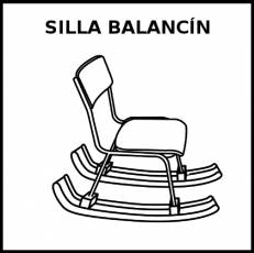 SILLA BALANCÍN - Pictograma (blanco y negro)