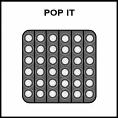 POP IT - Pictograma (blanco y negro)